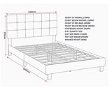 ARRAN 4'6" BED - GREY FABRIC