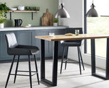 SET OF BROOKLYN BAR TABLE OAK & 2 SOHO BAR STOOLS