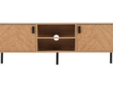 LEON 2 DOOR TV UNIT - MEDIUM OAK EFFECT