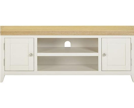 WINDSOR STRAIGHT TV UNIT - IVORY/OAK