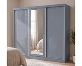 NEVADA 3 DOOR SLIDER WARDROBE - GREY GLOSS