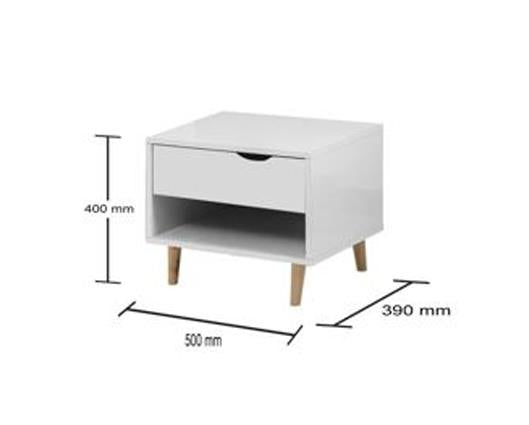 Pexton Nightstand with 1 Drawer