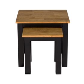 Cabot Nest of Tables Black Frame-Oiled Wood