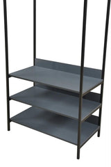 Alva Open Wardrobe 4 Shelves - Dark Grey