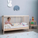 Ella Wooden Cot - 120 x 60 with Fibre Cot Mattress
