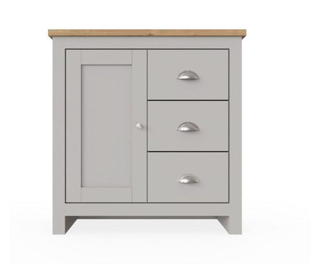 Lincoln 1 Door 3 Drawer Sideboard- Light Grey