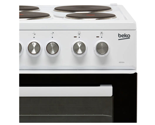 Beko KD531AW 50cm Electric Cooker with Sealed Plate Hob - White