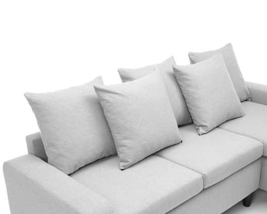 Noah Right Hand Facing Corner Sofa - Light Grey