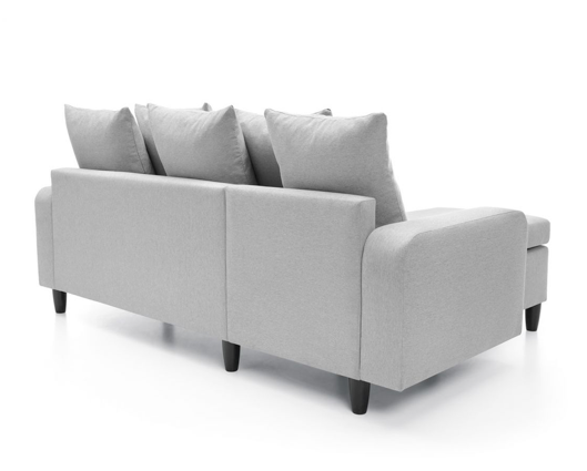 Napoli Left Hand Facing Corner Sofa - Light Grey