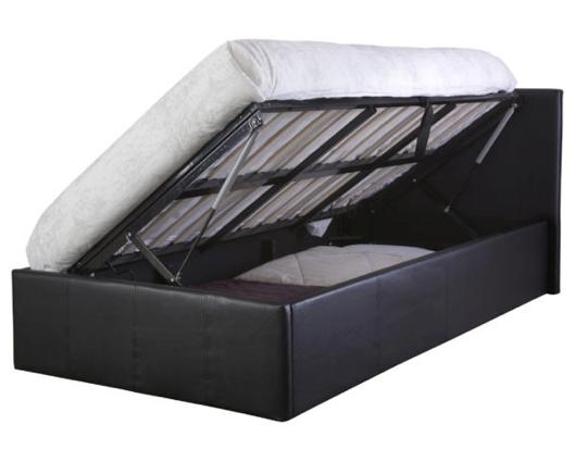 Serena King Side Lift Ottoman Bed-Black