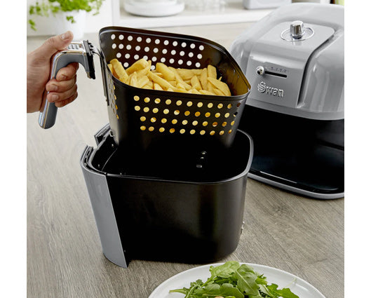 Swan 6L Retro Manual Air Fryer Grey