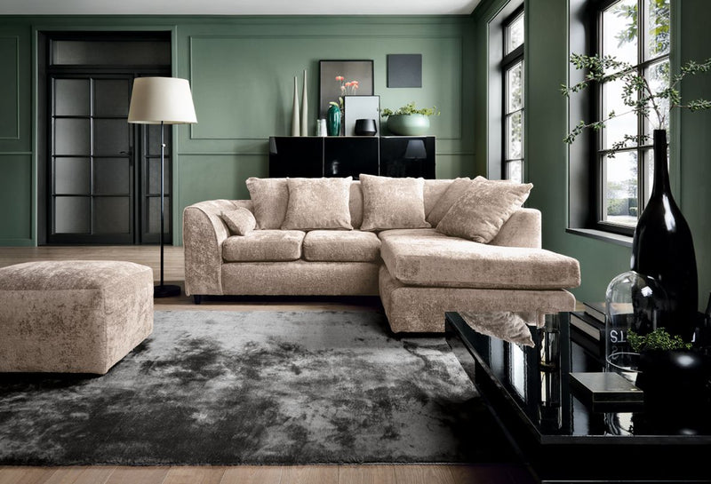 Harriet Right Hand Facing Corner Sofa - Cream