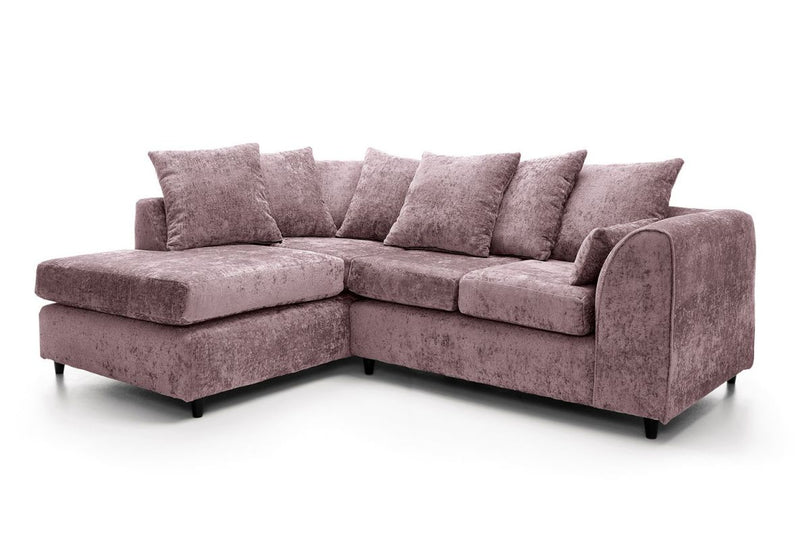 Heidi Left Hand Facing Corner Sofa - Pink