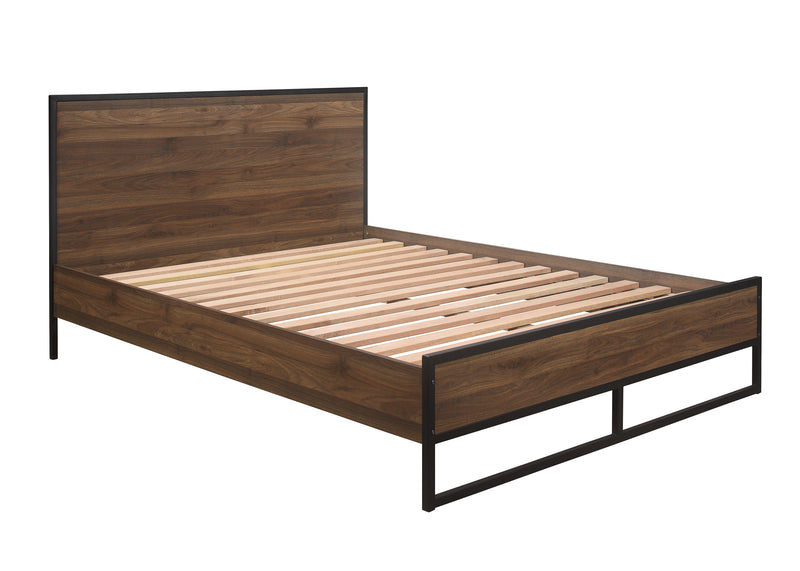 Hermione Double Bed - Walnut