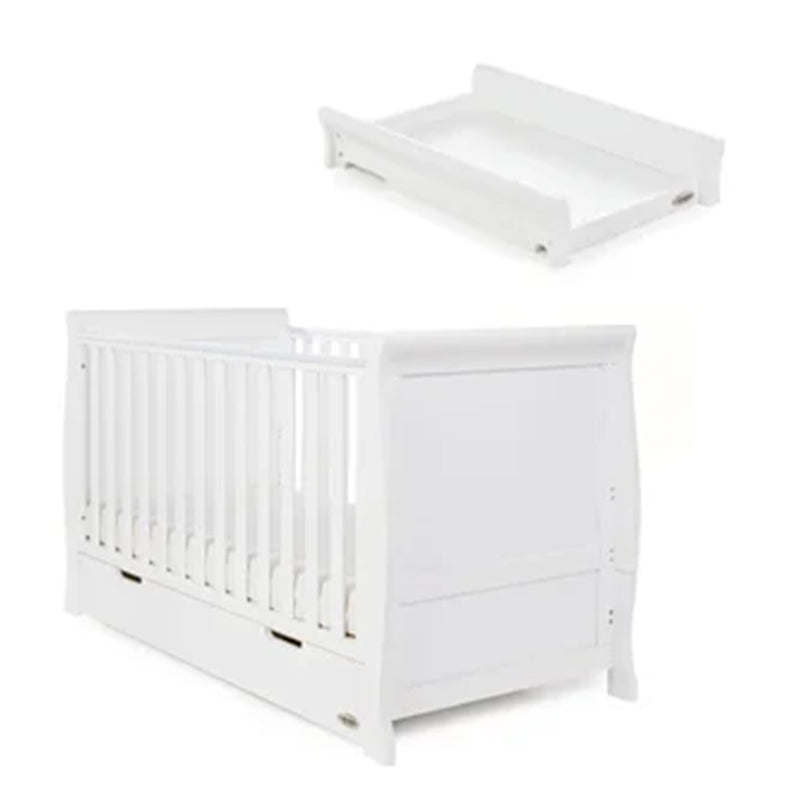 Seren Cot Bed & Cot Top Changer-White