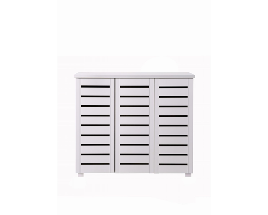 3 Door Shoe Cabinet-White