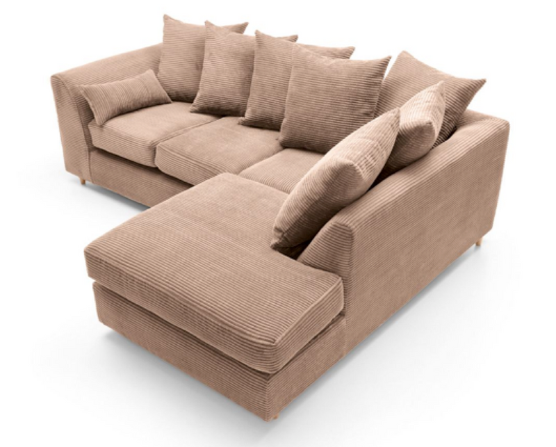 Tyler Right Hand Facing Corner Sofa - Brown