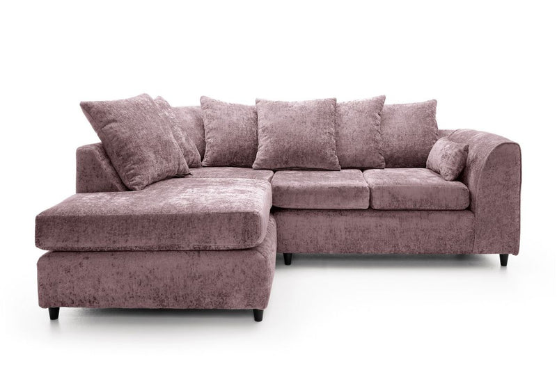 Heidi Left Hand Facing Corner Sofa - Pink