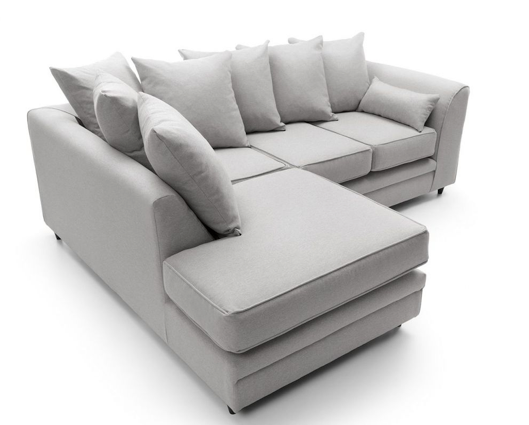 Darcy Left Hand Facing Corner Sofa - Light Grey