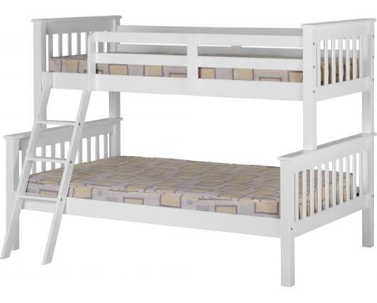 Neptune Triple Sleeper Bunk Bed - White