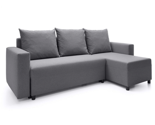 Oslo Right Hand Facing Corner Sofa - Dark Grey