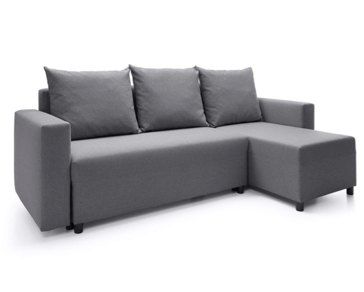 Otto Right Hand Facing Corner Sofa - Dark Grey