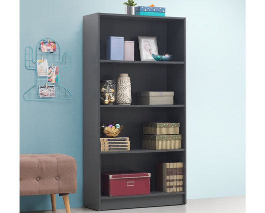 Tall Bookcase-Dark Grey