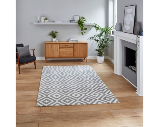 Gino Grey/White - 200cm x 290cm