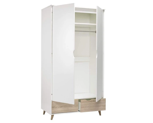 Shanelle 2 Door Wardrobe White-Oak