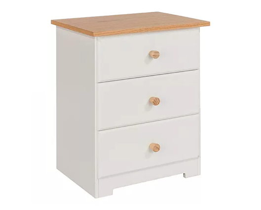 Colorado 3 Drawer Bedside Cabinet