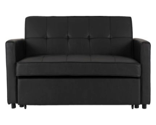 Atlas Sofa Bed - Black Faux Leather