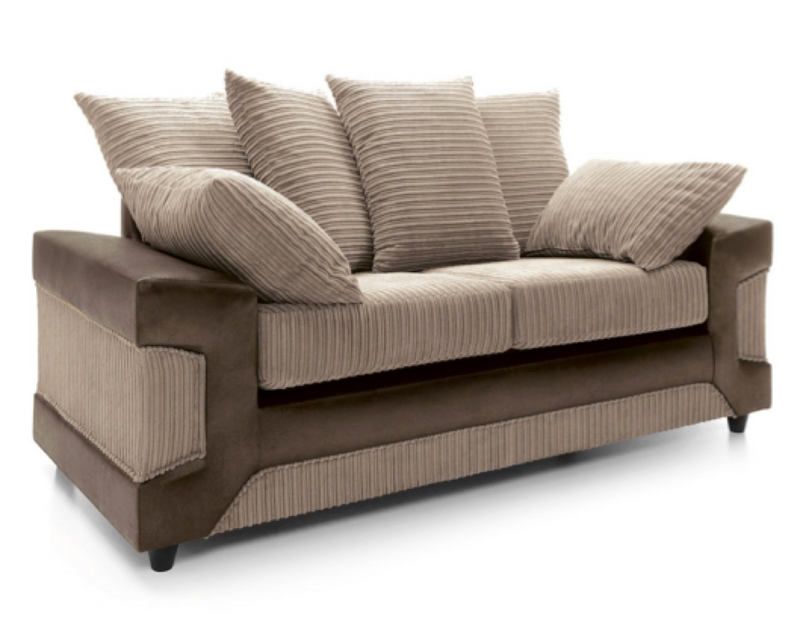 Dulcie 3 Seater Sofa - Brown & Beige