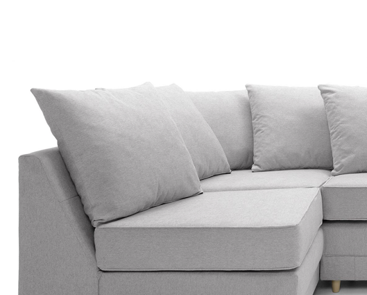Primo Left Hand Facing Corner Sofa - Light Grey