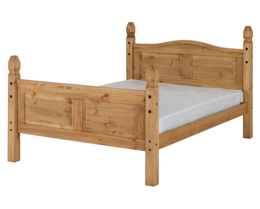 Corona King Size Bed High Foot End