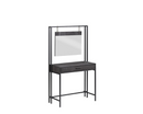 Zahra Dressing Table with Mirror-Black Finish