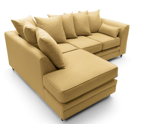 Darcy Left Hand Facing Corner Sofa - Mustard