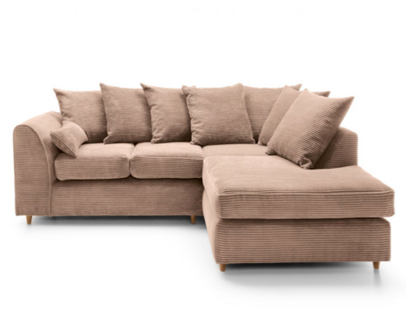 Tyler Right Hand Facing Corner Sofa - Brown