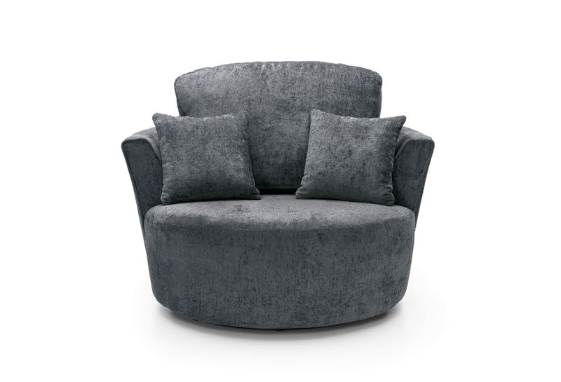 Heidi Swivel Chair - Dark Grey