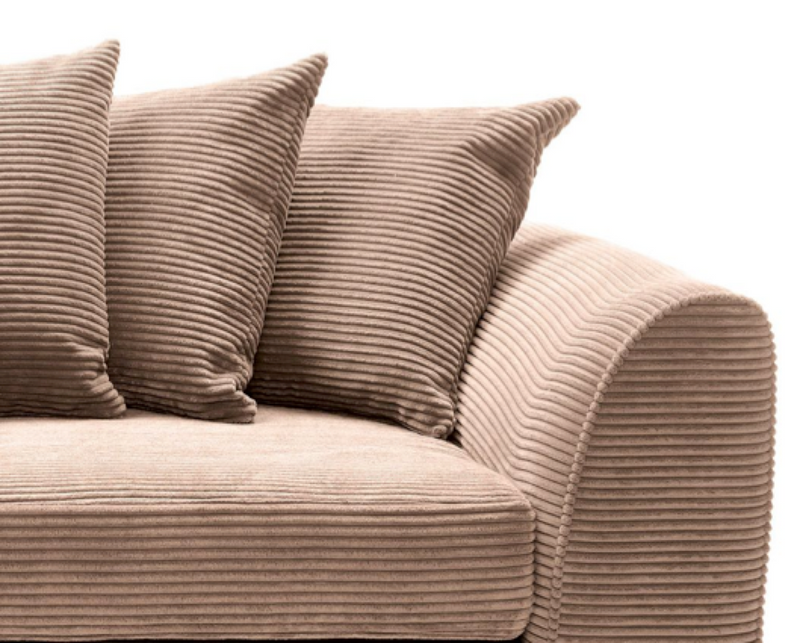 Jumbo Cord 3 Seater Sofa - Brown