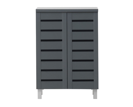 2 Door Shoe Cabinet-Dark Grey