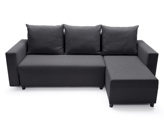 Oslo Right Hand Facing Corner Sofa - Black