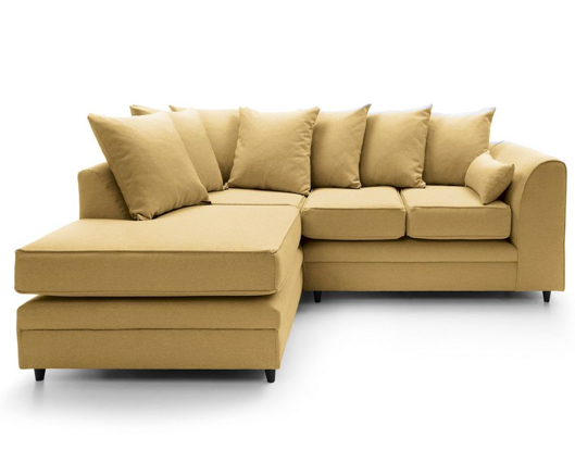 Darcy Left Hand Facing Corner Sofa - Mustard
