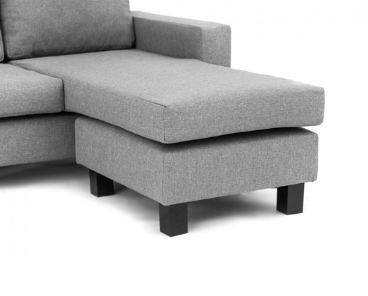 Cora Right Hand Facing Corner Sofa - Light Grey