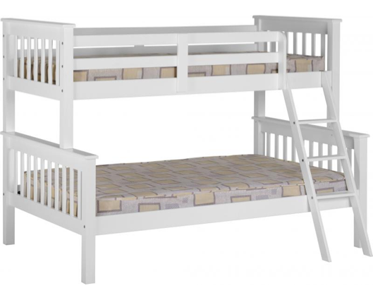 Neptune Triple Sleeper Bunk Bed - White