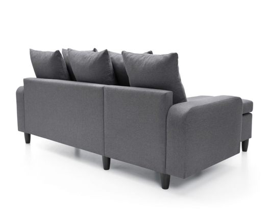 Napoli Left Hand Facing Corner Sofa - Dark Grey