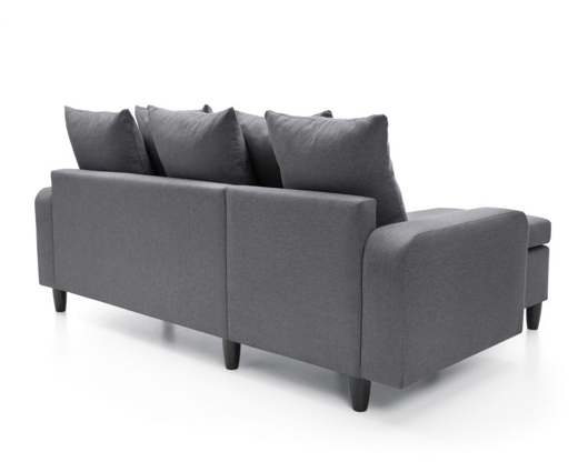 Noah Left Hand Facing Corner Sofa - Dark Grey