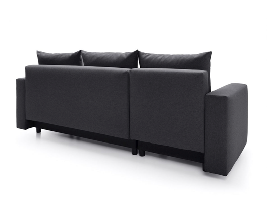 Oslo Left Hand Facing Corner Sofa - Black
