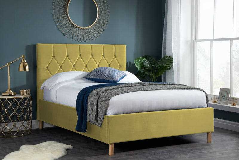 Luxton Small Double Bed-Mustard