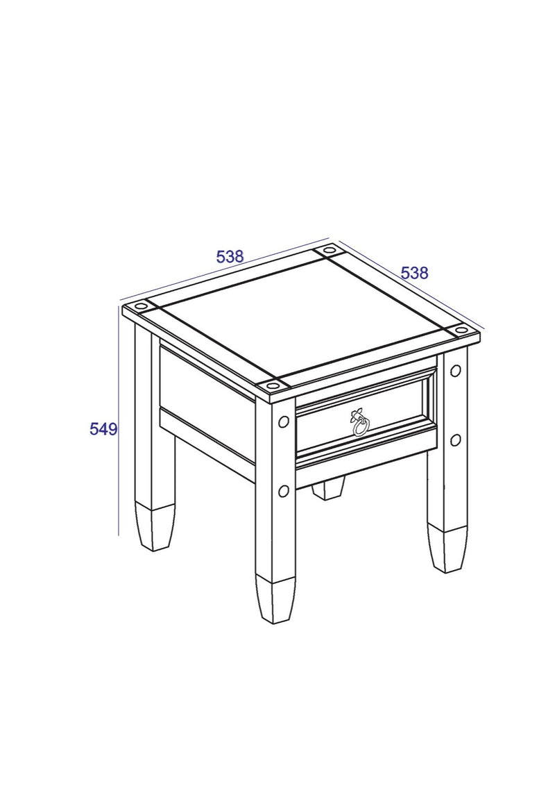 Corona Grey Lamp Table