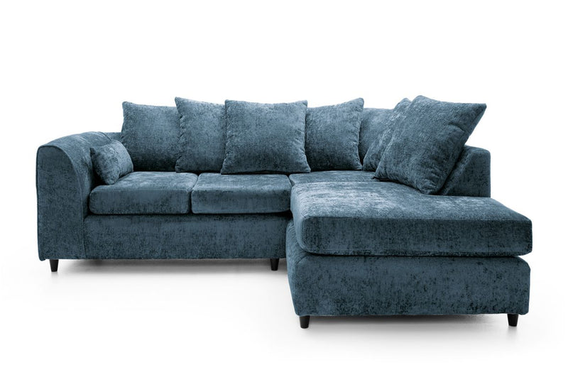 Harriet Right Hand Facing Corner Sofa - Dark Blue